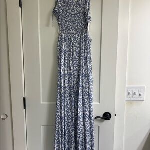 Japna Blue and White Maxi Dress